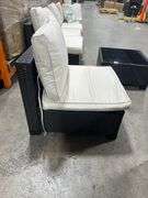 7 Piece Wicker Outdoor Patio Furniture Set - Coffee & Beige