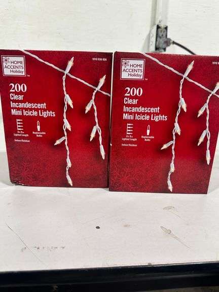 Home Accents Holiday 200  Mini LED Icicle Lights+300 Clear Mini Lights