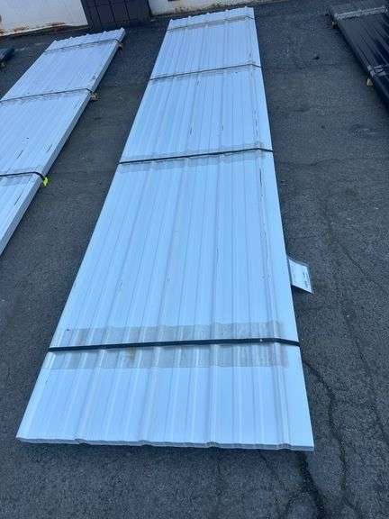 White Corrugated Metal Panel 3'x16'