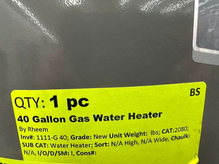 40 Gallon Gas Water Heater