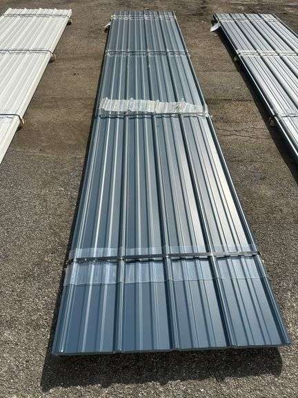 Dark Blue Corrugated Metal Panel 3'x16'