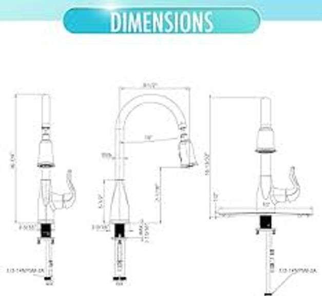 High Arc Pull-Down Kitchen Faucet, Polished Chrome