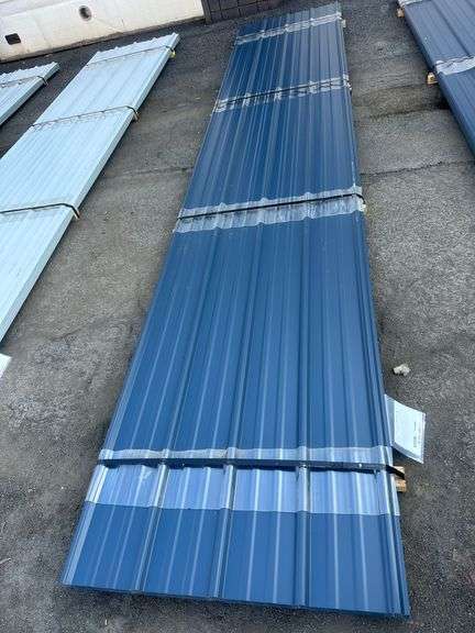 Dark Blue Corrugated Metal Panel 3'x16'