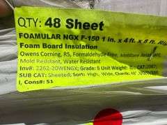 FOAMULAR NGX F-150 1"x4'x8' Rigid Foam Board Insulation