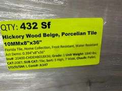 Hickory Wood Beige, Porcelain Tile 10MMx8"x36"