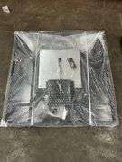 Outdoor Propane Fire Pit With Glass Windscreen 30"x30"