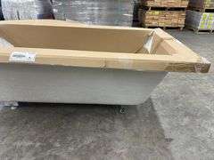 White IMPACT Drop-In Bathtub End Drain Acrylic 66"x34"