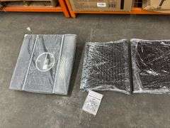 Outdoor Propane Fire Pit With Glass Windscreen 30"x30"
