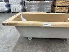 White IMPACT Drop-In Bathtub End Drain Acrylic 66"x34"