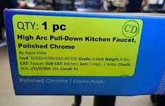 High Arc Pull-Down Kitchen Faucet, Polished Chrome