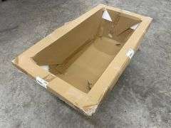 White IMPACT Drop-In Bathtub End Drain Acrylic 66"x34"