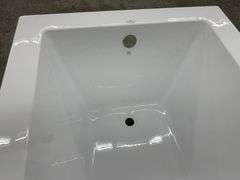 White IMPACT Drop-In Bathtub End Drain Acrylic 66"x34"