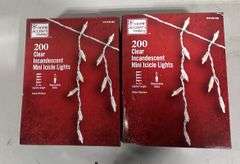 Home Accents Holiday 200  Mini LED Icicle Lights+300 Clear Mini Lights
