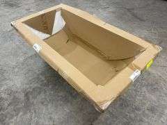 White IMPACT Drop-In Bathtub End Drain Acrylic 66"x34"