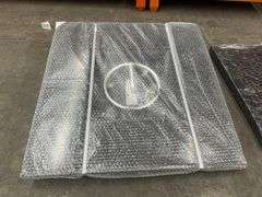 Outdoor Propane Fire Pit With Glass Windscreen 30"x30"