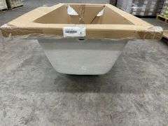 White IMPACT Drop-In Bathtub End Drain Acrylic 66"x34"