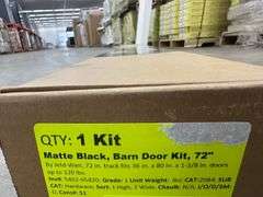 Matte Black Barn Door Kit 72"