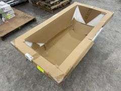 White IMPACT Drop-In Bathtub End Drain Acrylic 66"x34"