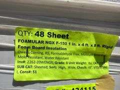 FOAMULAR NGX F-150 1"x4'x8' Rigid Foam Board Insulation