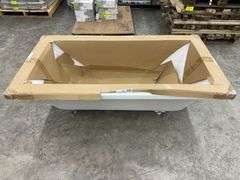 White IMPACT Drop-In Bathtub End Drain Acrylic 66"x34"