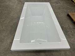 White IMPACT Drop-In Bathtub End Drain Acrylic 66"x34"