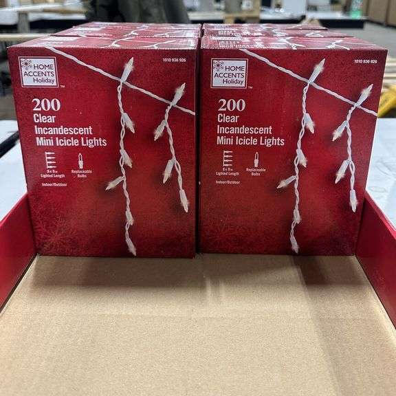 Home Accents Holiday 200 Count Warm White Mini Icicle Lights(6x$)