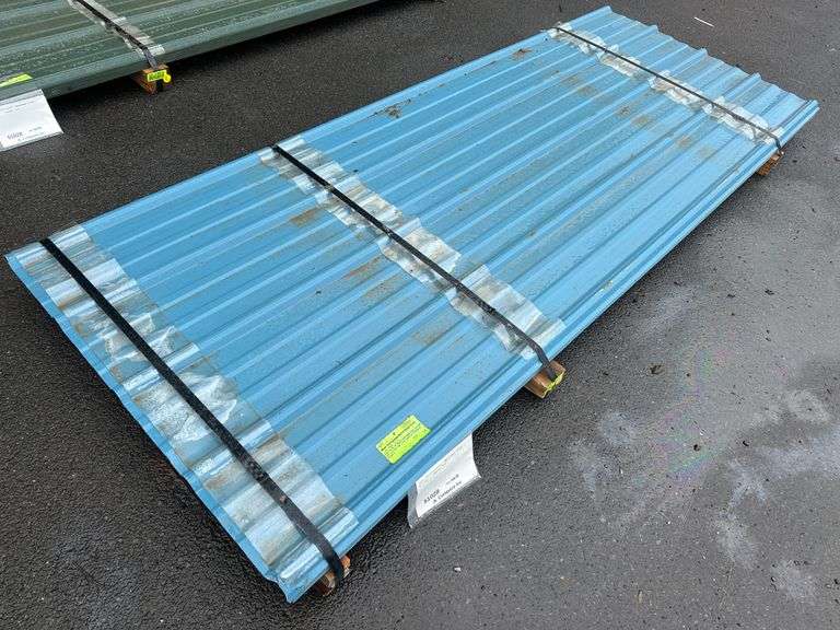 Slate Blue Corrugated Metal Panel 3'x8'