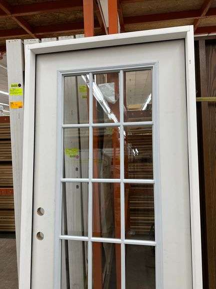 Exterior 15 Lite Fiberglass Door 36"x80" RH