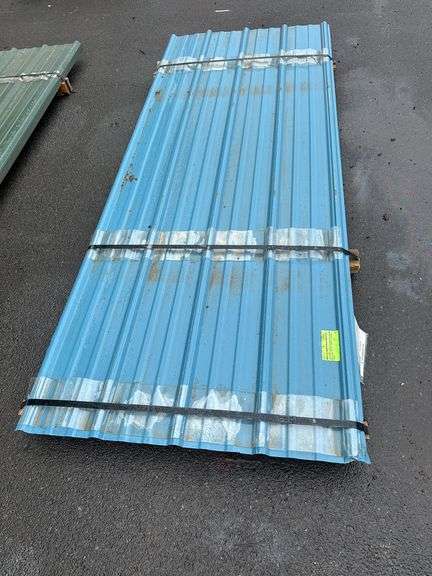 Slate Blue Corrugated Metal Panel 3'x8'