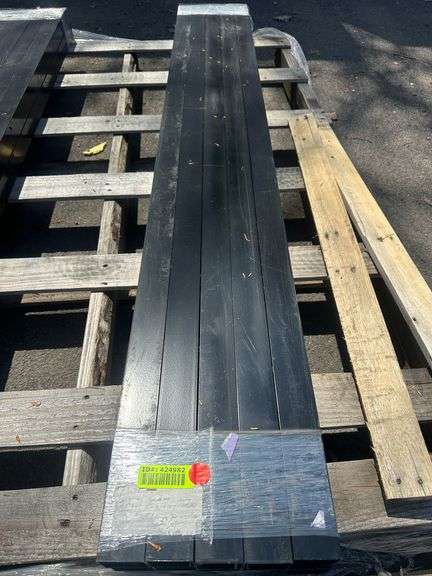 Long Islander Residential Black Aluminum Fence Post End 55"x70"