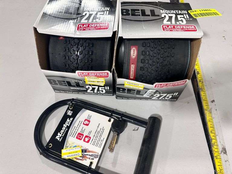 27.5" Mountain Tire & MasterLock Bike Lock (3x$)