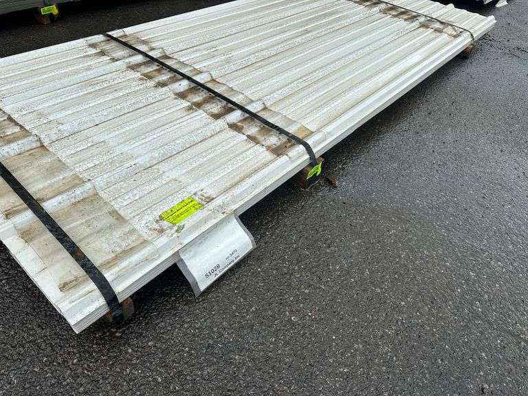 White Corrugated Metal Panel 3'x8'