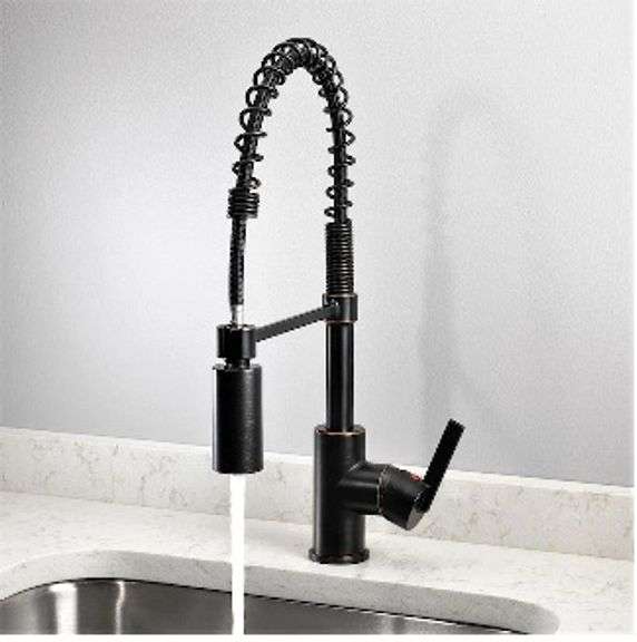 Oil Rubbed Bronze Commercial Style Pull- Down Kitchen Faucet