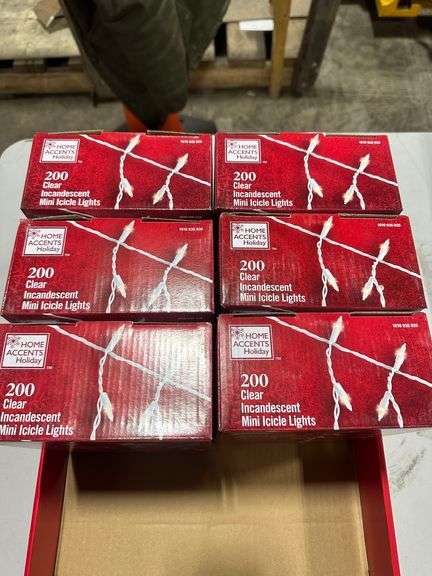 Home Accents Holiday 200 Count Warm White Mini Icicle Lights(6x$)