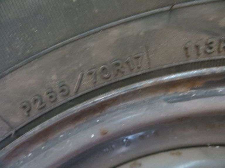 P265/70R17 On 5-Lug Rim - Lambrecht Auction, Inc.