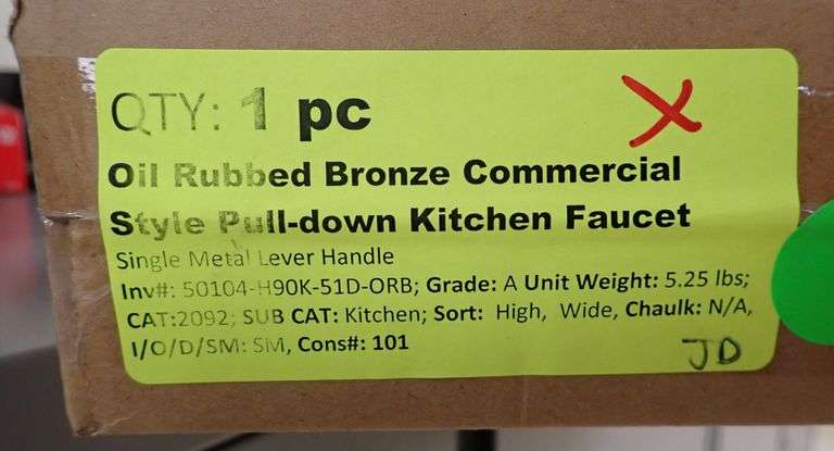 Oil Rubbed Bronze Commercial Style Pull- Down Kitchen Faucet