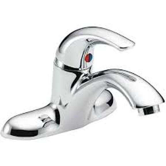 Low Arc Bathroom Faucet Chrome Finish Single Handle