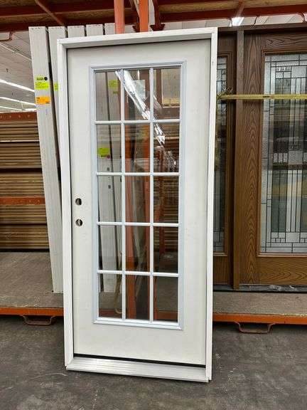 Exterior 15 Lite Fiberglass Door 36"x80" RH