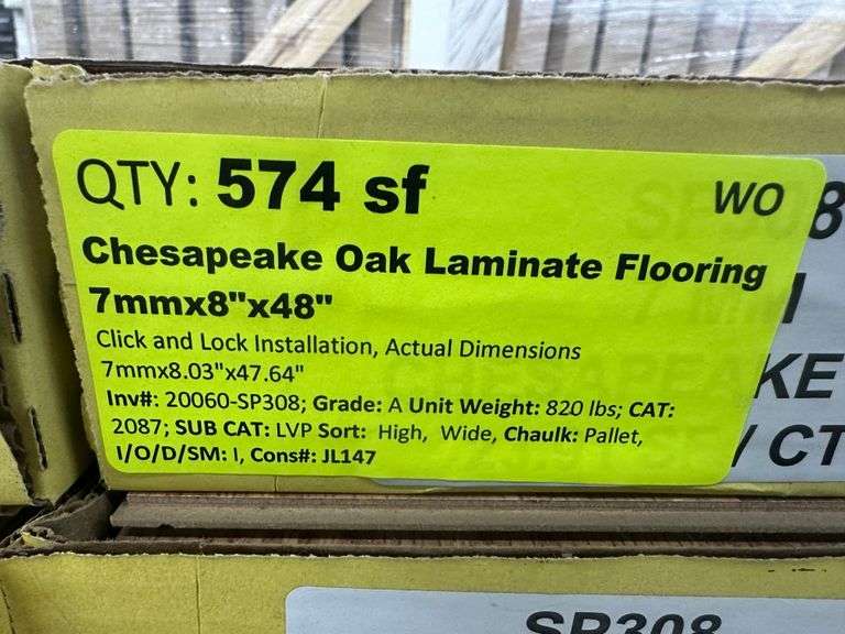 Chesapeake Oak Laminate Flooring 7MMx8"x48"
