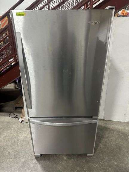 22 cu. ft. Bottom Freezer Refrigerator in Stainless Steel with Spill Guard Glass Shelves