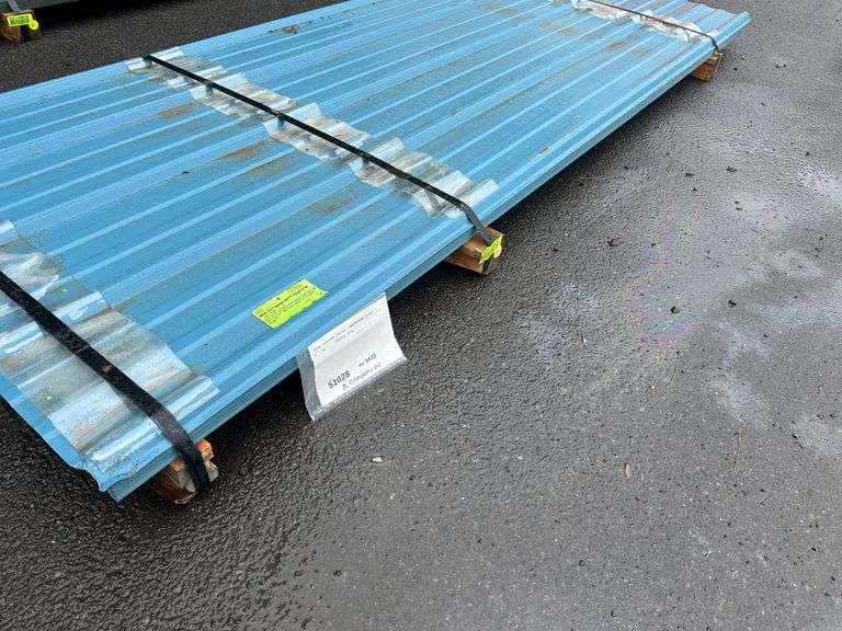 Slate Blue Corrugated Metal Panel 3'x8'