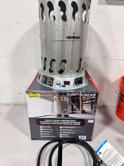 80,000 BTU Convection Portable Propane Outdoor Space Heater with 10 ft. Hose and Regulator