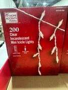 Home Accents Holiday 200 Count Warm White Mini Icicle Lights(6x$)