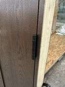 Dark Walnut, Ext Fiberglass, 330 W/6 Lite 22"x16", Clear Glass,36"x80", LH