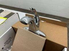 Low Arc Bathroom Faucet Chrome Finish Single Handle