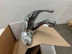 Low Arc Bathroom Faucet Chrome Finish Single Handle