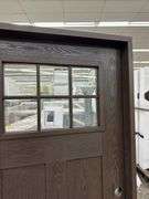 Dark Walnut, Ext Fiberglass, 330 W/6 Lite 22"x16", Clear Glass,36"x80", LH