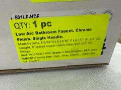 Low Arc Bathroom Faucet Chrome Finish Single Handle