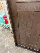 Dark Walnut, Ext Fiberglass, 330 W/6 Lite 22"x16", Clear Glass,36"x80", LH