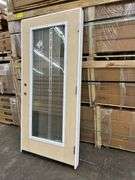 Exterior Full Decorative Glass Fiberglass Door 36"x80" LH